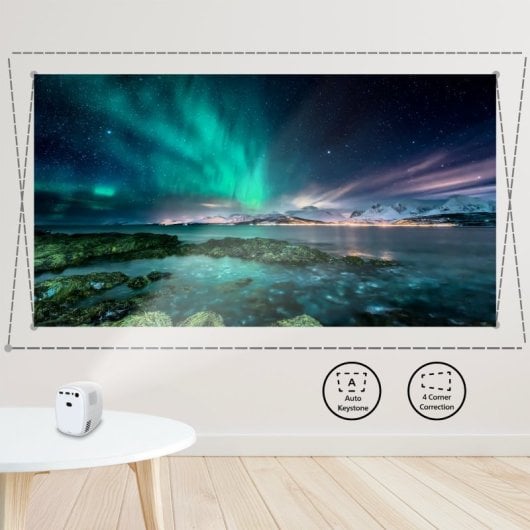 Philips NeoPix 130W Projetor LED Inteligente 720p (1280x720) WiFi Branco