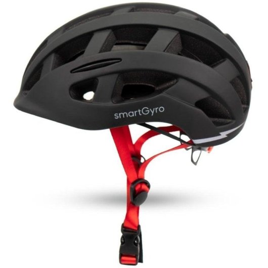 Casque urbain Smartgyro Smart Helmet avec éclairage pour scooters électriques Multi-tailles réglables M/L Noir