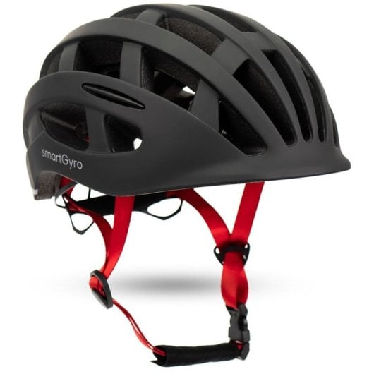 Casque urbain Smartgyro Smart Helmet avec éclairage pour scooters électriques Multi-tailles réglables M/L Noir