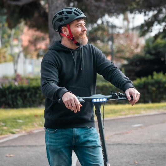 Casque urbain Smartgyro Smart Helmet avec éclairage pour scooters électriques Multi-tailles réglables M/L Noir