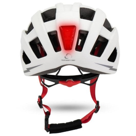 Casque urbain Smartgyro Smart Helmet avec éclairage pour scooters électriques Multi-tailles réglables M/L Blanc