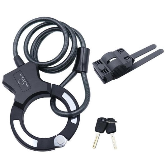 Smartgyro Candado Cable/Esposa Sistema de Alta Seguridad con 2 Llaves para Patinetes Eléctricos