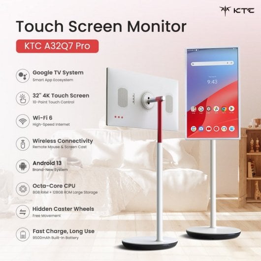KTC A32q7 Pro Smart Touch-Monitor 31,5" LED UltraHD 4K FreeSync