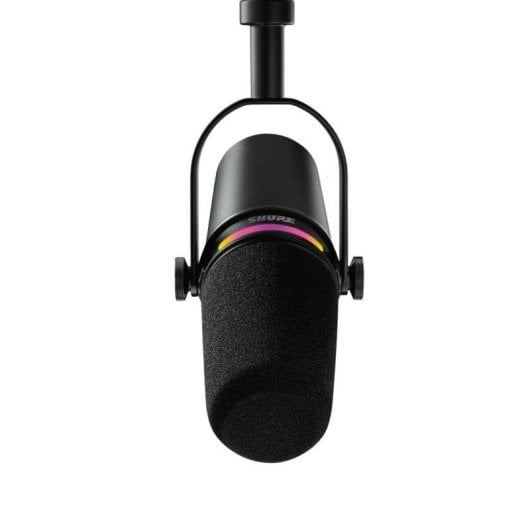 Microphone Shure MV7+ USB/XLR dynamique avec panneau LED personnalisable