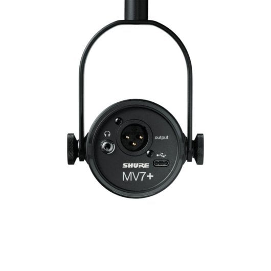 Microphone Shure MV7+ USB/XLR dynamique avec panneau LED personnalisable
