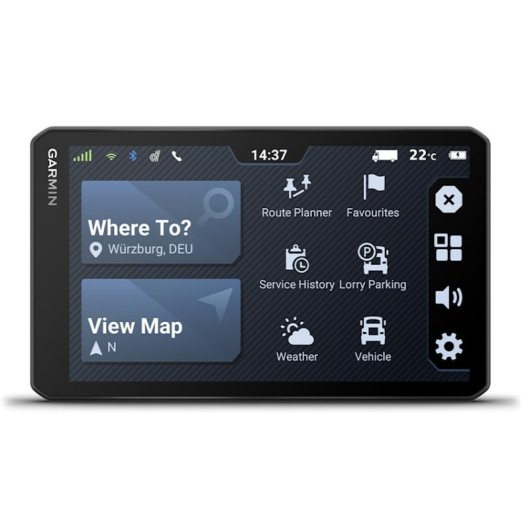 GPS Garmin DEZL LGV720 7" pour camion, cartographie à vie, info trafic en temps réel, noir