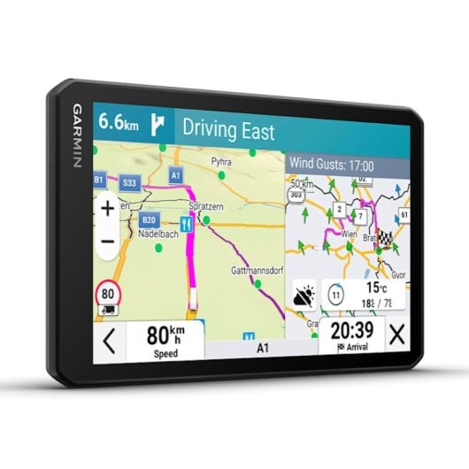 GPS Garmin DEZL LGV720 7" pour camion, cartographie à vie, info trafic en temps réel, noir