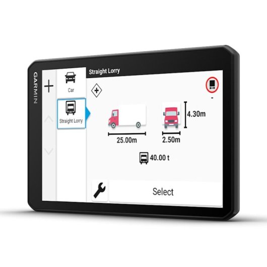 GPS Garmin DEZL LGV720 7" pour camion, cartographie à vie, info trafic en temps réel, noir
