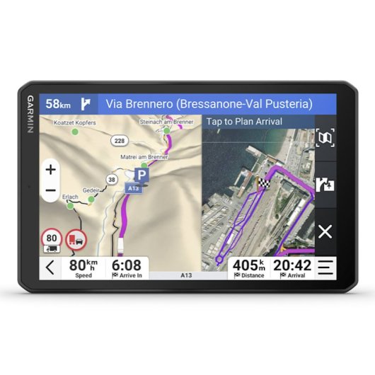 Garmin dezl LGV820 Navegador GPS para Camiones 8" Mapas de por Vida, Tráfico en Directo, Negro