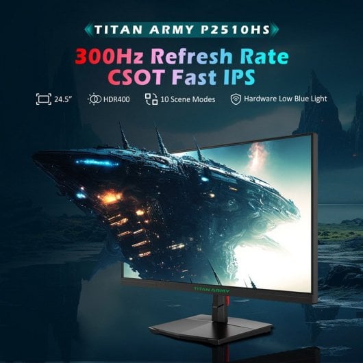 Titan Army P2510hs Gaming-Monitor 24,5" LED Fast IPS FHD 300Hz FreeSync