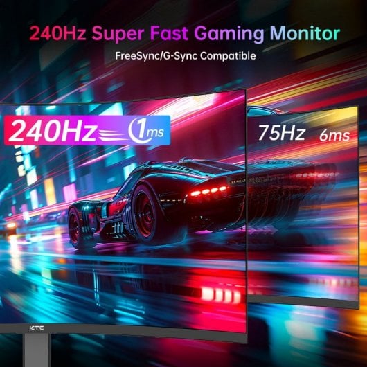 KTC H27s25e Gaming-Monitor 27" LED QHD 240 Hz FreeSync gebogen