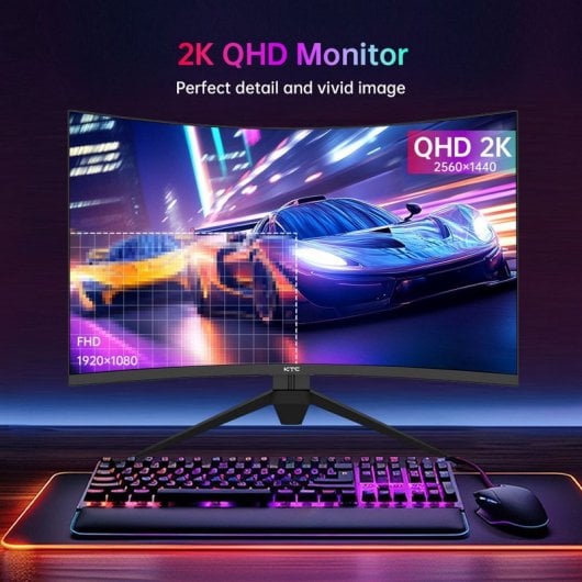 KTC H27s25e Gaming-Monitor 27" LED QHD 240 Hz FreeSync gebogen
