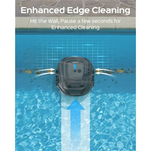 Wybot A1 Limpiafondos Inalámbrico Piscina Filtros Dobles Autonomía de 120min Negro