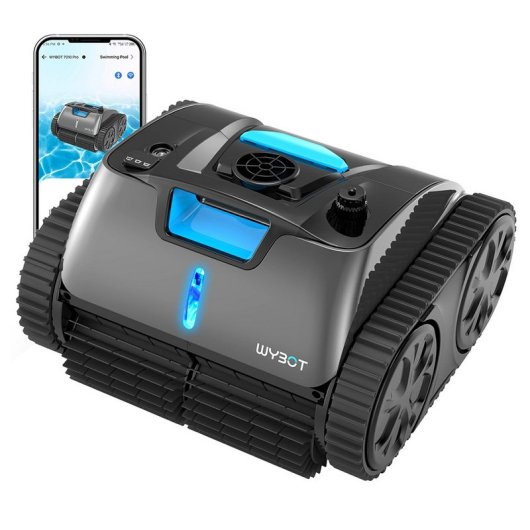 Wybot C1 Max Limpiafondos Inalámbrico Piscina con Aplicación Autonomía de 180 A 240min Gris