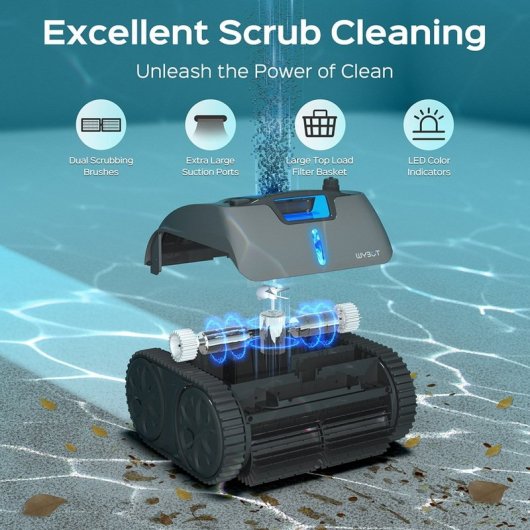 Wybot C1 Max Limpiafondos Inalámbrico Piscina con Aplicación Autonomía de 180 A 240min Gris