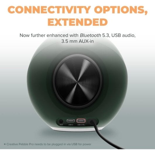 Creative Pebble Pro 2.0 Altifalantes USB-C com Hi-Fi Audio e RGB