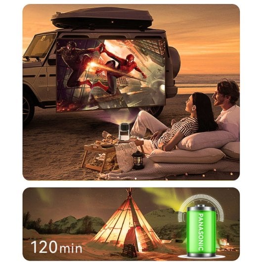 Manta MultiVision Portable PMA102M24 Proyector Portátil HD Android 250lm ANSI Batería Integrada