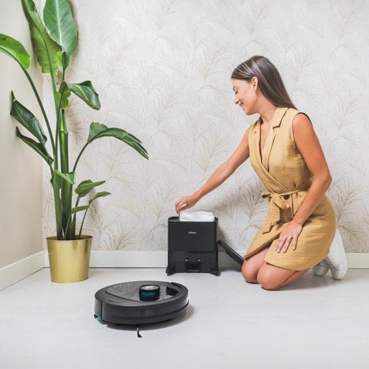 Cecotec Conga 7490 Ultimate Home Genesis Robot Aspirapolvere con Base Autosvuotante + Confezione da 5 Sacchetti