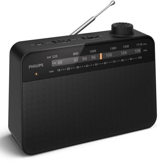 Radio FM/AM portable Philips TAR2509/10 avec haut-parleur 3,5 pouces, alimentée par batterie ou par câble d'alimentation