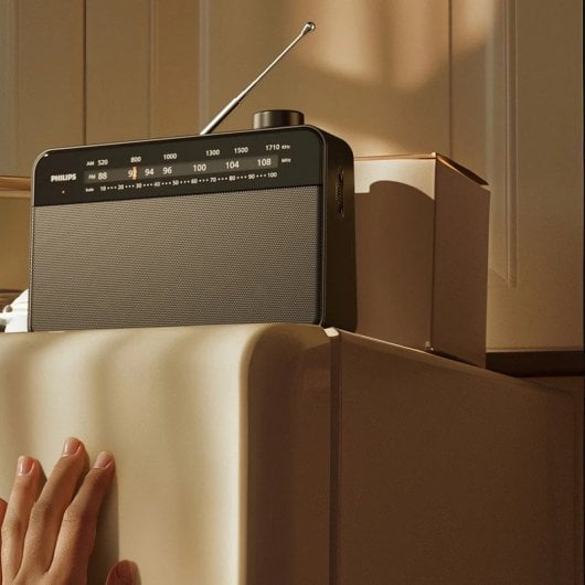 Radio FM/AM portable Philips TAR2509/10 avec haut-parleur 3,5 pouces, alimentée par batterie ou par câble d'alimentation