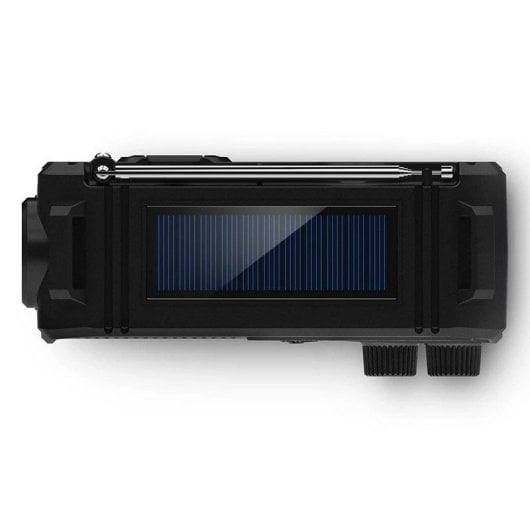 Philips TAR1609/00 Radio Portátil FM/AM con Linterna Integrada y Carga por USB-C, Solar o Manivela