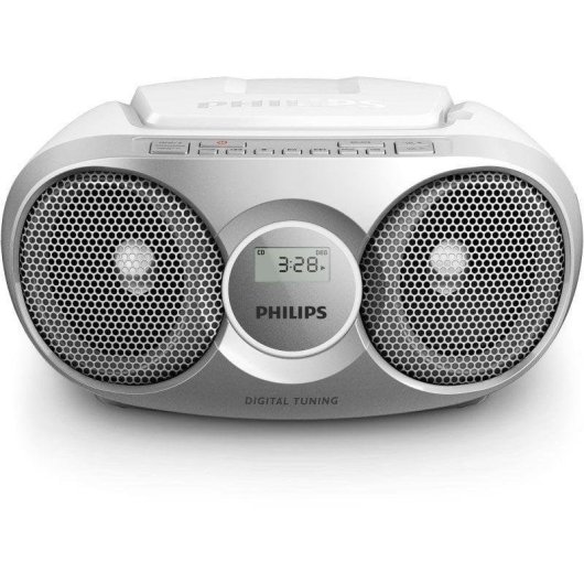 Radio CD Philips AZ215S/12 3W RMS AUX CD CD-R CD-RW Radio FM Portable Argent