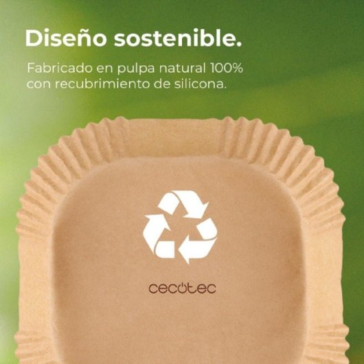 Cecotec Cecofry&Grill Duoheat 8000 Freidora de Aire Doble Resistencia 8L + Pack Papel 150 Unidades