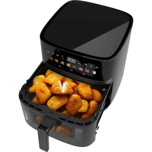 Cecotec Cecofry&Grill Duoheat 8000 Freidora de Aire Doble Resistencia 8L + Pack Papel 150 Unidades