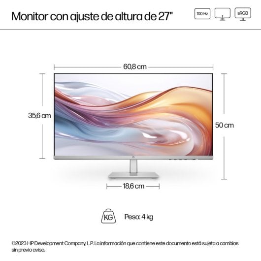 HP Série 5 527sh 27" LED IPS FullHD 100Hz Altura Ajustável
