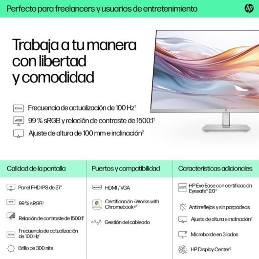 HP Série 5 527sh 27" LED IPS FullHD 100Hz Altura Ajustável