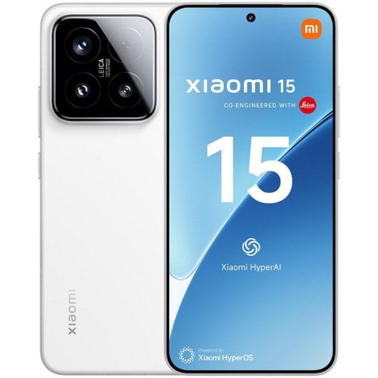 Xiaomi 15 5G 12GB/512GB Smartphone 6.36" AMOLED 50MP 5240mAh 90W Snapdragon 8 Elite Blanco