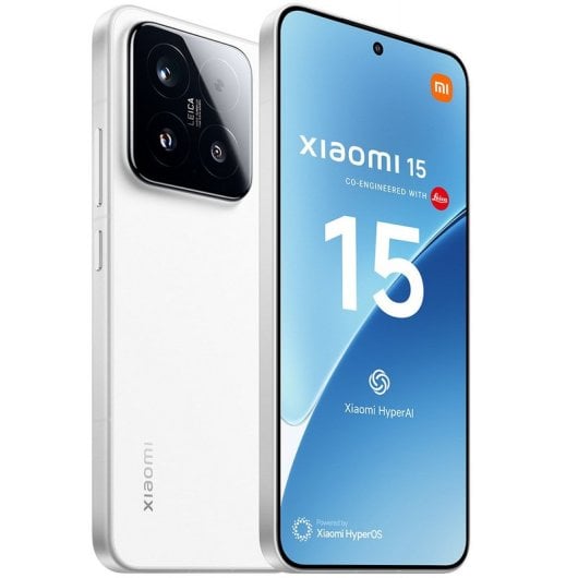 Xiaomi 15 5G 12GB/512GB Smartphone 6.36" AMOLED 50MP 5240mAh 90W Snapdragon 8 Elite Blanco