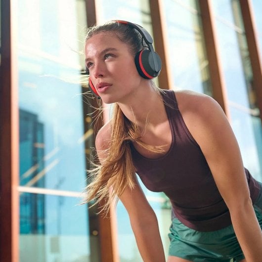 Philips 6000 Series TAA6219BK/00 Auscultadores Desportivos Bluetooth com Alimentação Solar Pretos/Vermelhos
