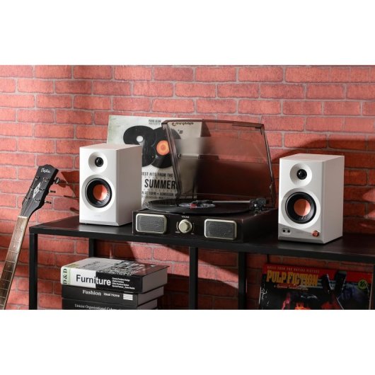 Enceintes actives Edifier MR3 2.0 42 W, audio haute résolution, contrôle de fréquence, blanc