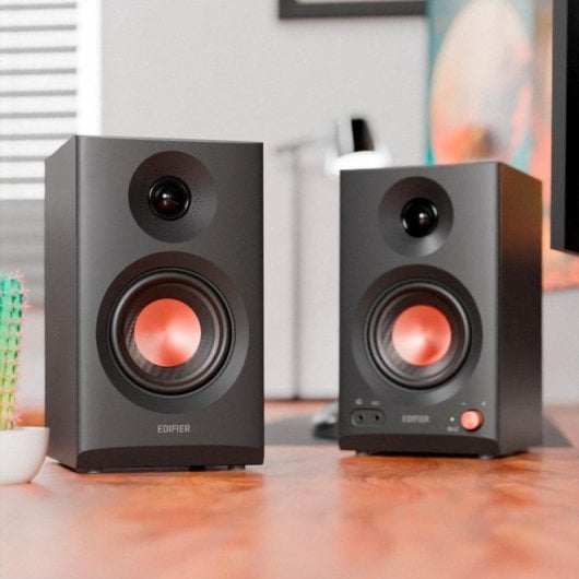 Edifier MR3 Altavoces Activos 2.0 42W Hi-Res Audio con Control de Frecuencia Negros