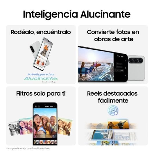 Samsung Galaxy A56 5G 8GB/128GB Smartphone 6.7" Super AMOLED Android 15 Negro Versión Importada EU
