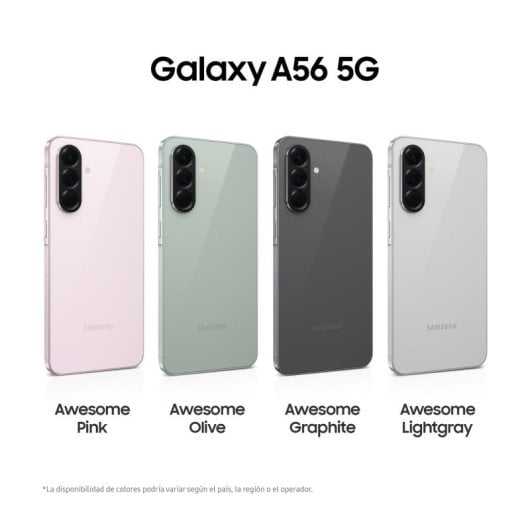 Samsung Galaxy A56 5G 8GB/128GB Smartphone 6.7" Super AMOLED Android 15 Rosa Versión Importada EU