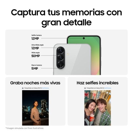 Samsung Galaxy A56 5G 8GB/128GB Smartphone 6.7" Super AMOLED Android 15 Rosa Versión Importada EU