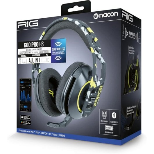 Casque de jeu sans fil Nacon RIG 600 PRO HS pour PC/Xbox/PS4/PS5/Switch Camouflage