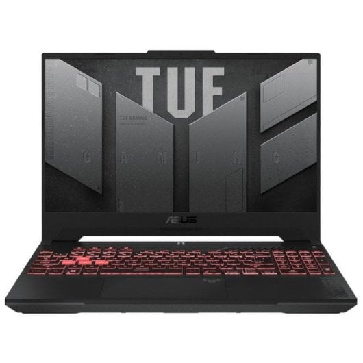 ASUS TUF Gaming A15 TUF507NVR-LP047 AMD Ryzen™ 7 7435HS Ordinateur portable 39,6 cm (15.6") Full HD 16 Go DDR5-SDRAM 512 Go SSD NVIDIA GeForce RTX 4060 Wi-Fi 6 (802.11ax) Noir, Gris