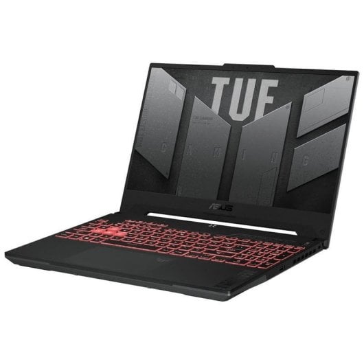 ASUS TUF Gaming A15 TUF507NVR-LP047 AMD Ryzen™ 7 7435HS Ordinateur portable 39,6 cm (15.6") Full HD 16 Go DDR5-SDRAM 512 Go SSD NVIDIA GeForce RTX 4060 Wi-Fi 6 (802.11ax) Noir, Gris