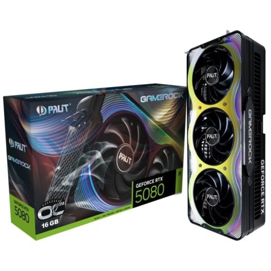 Carte graphique Palit GeForce RTX 5080 GameRock OC 16 Go GDDR7 Reflex 2 RTX AI DLSS4