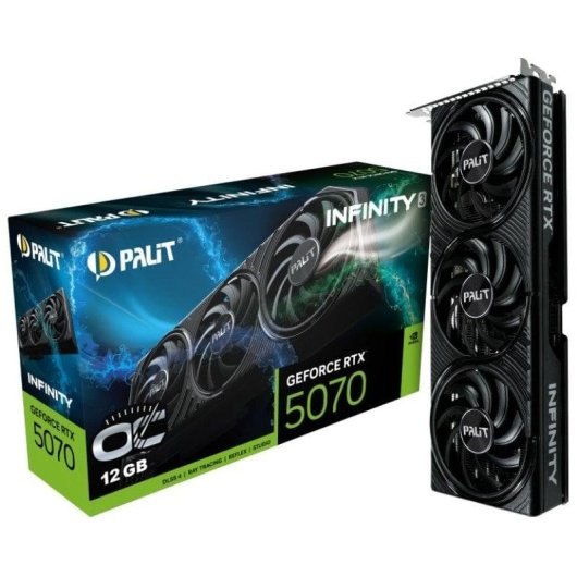 Carte Graphique Palit GeForce RTX 5070 Infinity 3 OC 12GB GDDR7 Reflex 2 RTX AI DLSS4