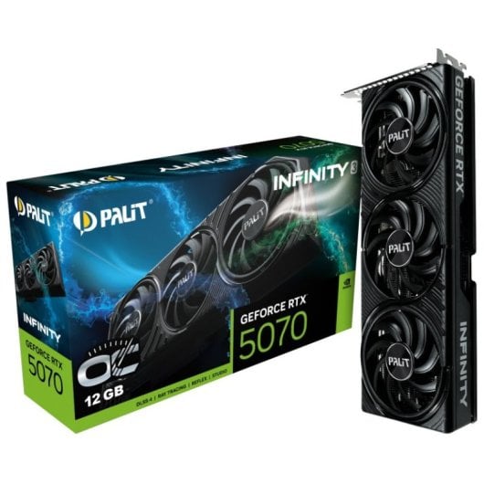 Carte graphique Palit GeForce RTX 5070 Infinity 3 OC 12 Go GDDR7 Reflex 2 RTX AI DLSS4