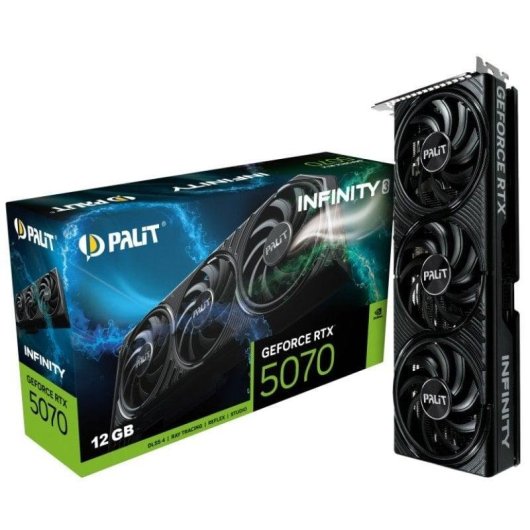 Carte Graphique Palit GeForce RTX 5070 Infinity 3 12GB GDDR7 Reflex 2 RTX AI DLSS4
