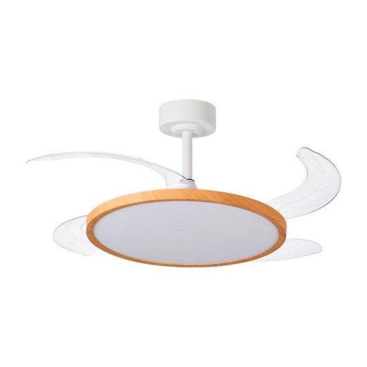 Ventilateur de plafond Bel Air Home Slim DC 32W 4 pales LED blanc