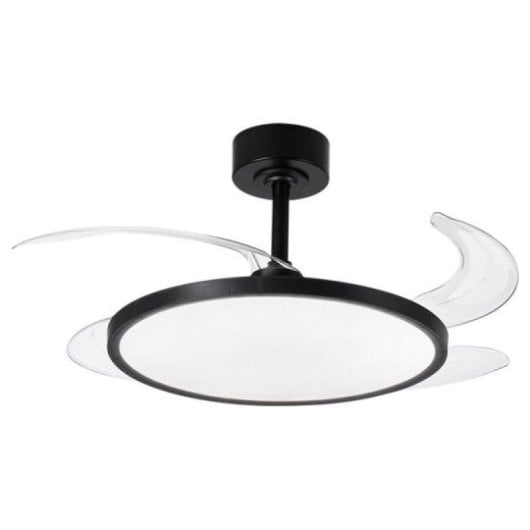 Slim Bel Air Dc 32w Ventilador De Techo 4 Aspas Retráctiles Negro