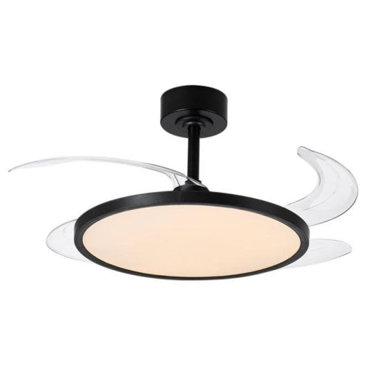 Slim Bel Air Dc 32w Ventilador De Techo 4 Aspas Retráctiles Negro