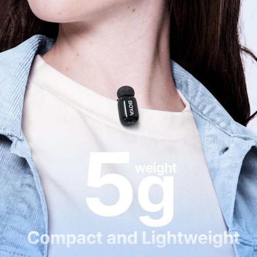 Boya Mini-15 Micrófono 5g Cancelación Ruido Con Ia  Lightning100m 48khz Negro