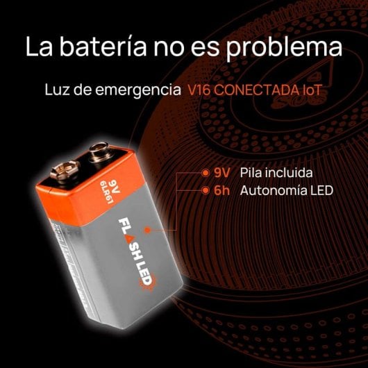 FlashLED Beacon V16 IoT connesso, certificato DGT, app mobile SOS Alert + custodia antiurto